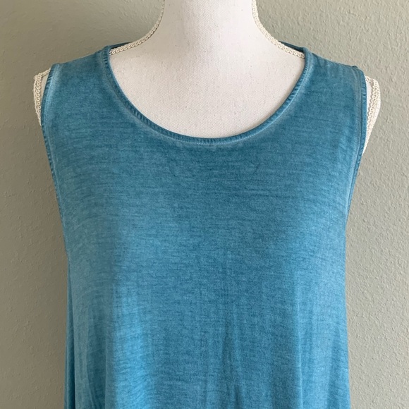 Altar’d State Teal Blue Burnout Top - Picture 4 of 7